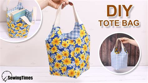 Diy Easy Square Tote Bag Reversible Bag Sewing Tutorial Sewingtimes