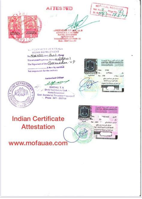 Indian Attestation Embassy Or Consulate Attestation Mofa
