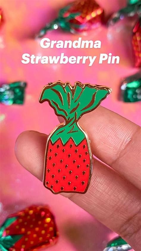 Grandma Strawberry Pin Enamel Pin Candy Pin Pinterest