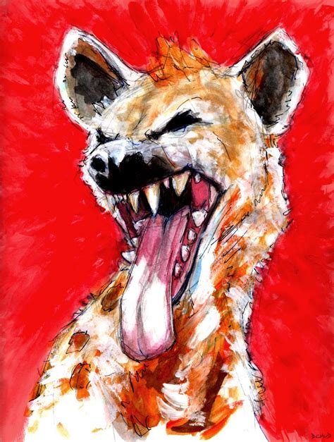 Hyena By Dchudzyn On Deviantart Animal Illustration Art Hyena Art