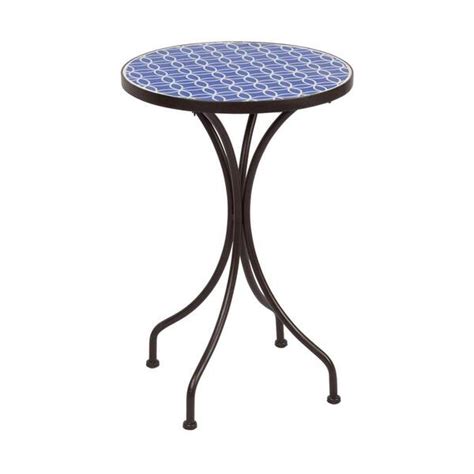 Sdente Costa Mosaic Metal Outdoor Side Table Omt003 The Home Depot