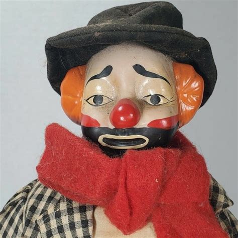 Heritage Dolls Accents Heritage Dolls Porcelain Red Skelton Hobo Clown With Stand Made In