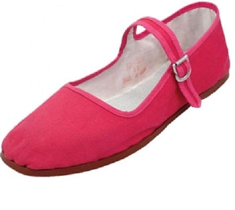 Shoes 18 Womens Cotton China Doll Mary Jane Shoes Ballerina Ballet Flats Shoes 114 Fushia 7