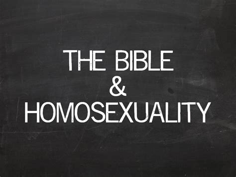 The Bible And Homosexuality West Virginia For The Gospel