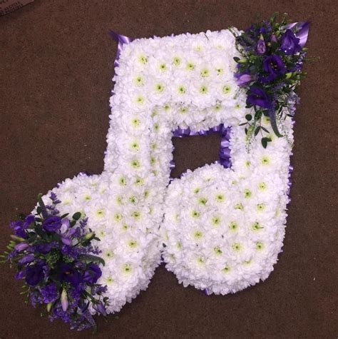 May you rest in peace in god's heaven. Double music note funeral tribute | Blossoms Florist ...