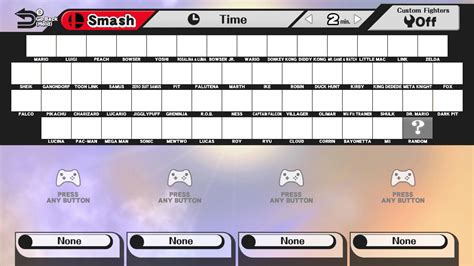 Create Your Own Super Smash Bros Roster By Gamingfan1997 On Deviantart