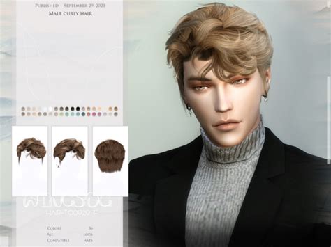 Male Curly Hair By Wingssims At Tsr Sims 4 Updates