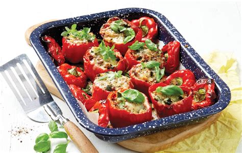 Cheesy Stuffed Roasted Red Peppers Healthy Food Guide
