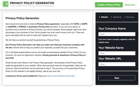 100 Free Privacy Policy Generator Easily Create Privacy Policy