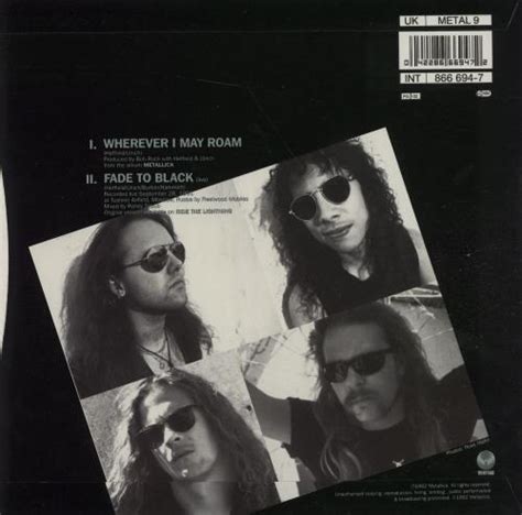 Metallica Wherever I May Roam Injection Moulded Uk 7 Vinyl Single 7