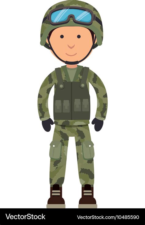 Military Soldier Cartoon Royalty Free Vector Image