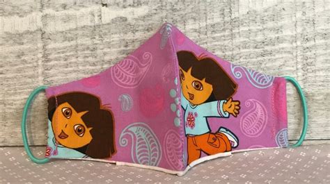 Childrens Dora The Explorer Face Mask Olson Style With A Etsy