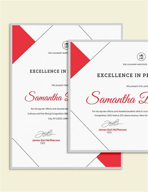 Excellence Award Certificate Template In Pages Psd Illustrator