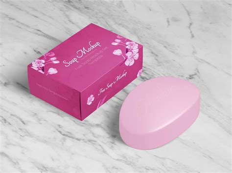 Free Commercial Bar Soap With Box Packaging Mockup Psd Good Mockups