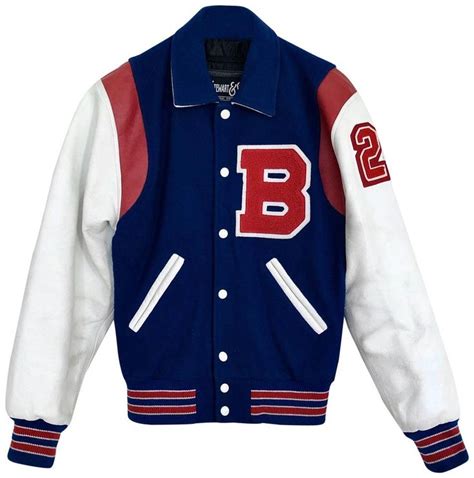 Bluewhitered Varsity Letterman College Jacket Listed By H0neytrap In