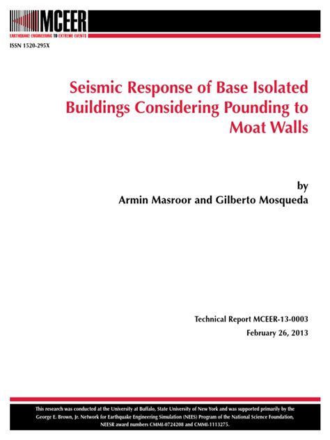 Masroor Seismic Response Of Base Isolated Buildings Considering