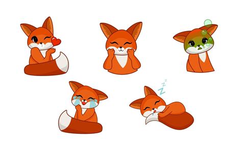 Seth Is A Cute Beautiful Fox Red Fox Art For Kids 5 Cute Foxes Vector