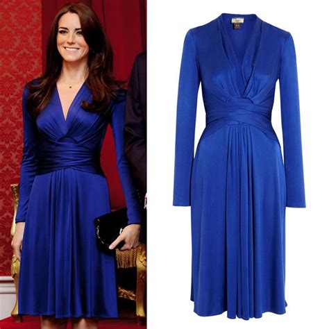 Kate Middleton In A Cobalt Blue Silk Dress By Issa احصلي على الطلة