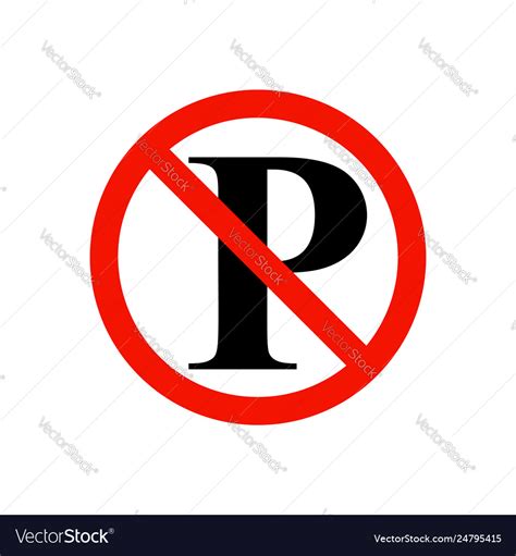 No Parking Prohibiting Sign Royalty Free Vector Image