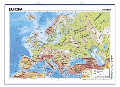 Europa Physisch Politisch Mapas Murales Edigol Ediciones
