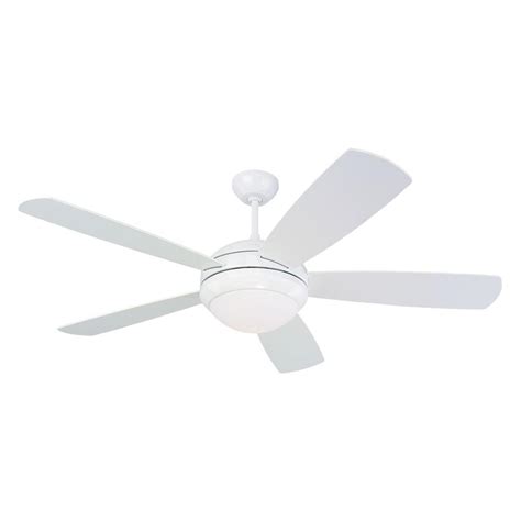 This is because this white color may often act as a secondary absorption and emission point of light from. Monte Carlo Discus 52 in. White Ceiling Fan-5DI52WHD-L ...