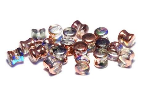 Diabolo Beads 4x6 Mm Crystal Copper Rainbow 00030 98533
