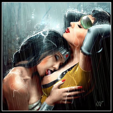 Stormy Knight And Wonder Woman Lesbian Lovers Phantom Lady
