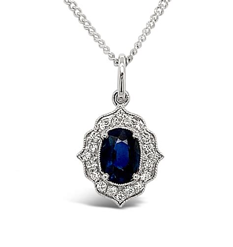 Sapphire And Diamond Pendant Argyle Jewellers