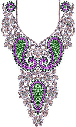 Sequins And Cording Neck Embroidery Design Embroidery Designs Neck