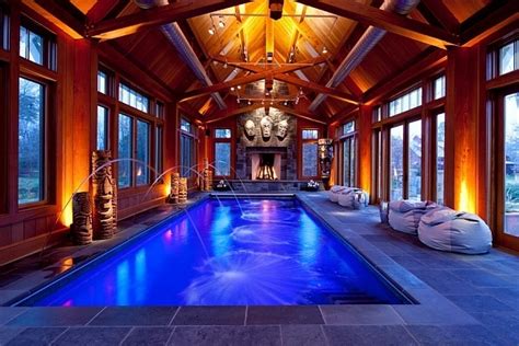 10 Spacious Modern Indoor Pools For Homes Interior Design Ideas