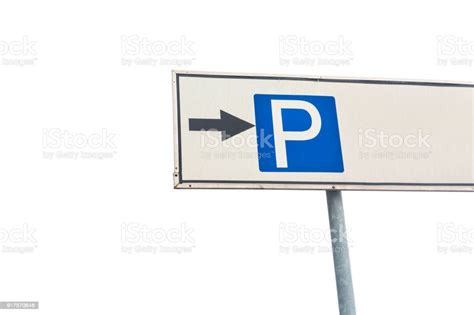 Blue Parking Sign Isolated On White Background Stock Photo Download