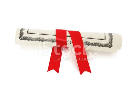 Diploma With Red Ribbon Stock Photo Royalty Free Freeimages