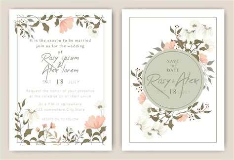 Save hours of manual work and use awesome slide designs in your next presentation. Wedding Invitations save the date card design with elegant garden anemone by Nilawonvv. #wedding ...