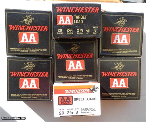 7 Boxes Of Winchester Aa Target Load 20 Gauge 8 Shot