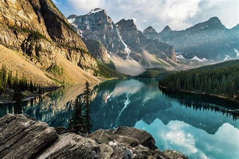 An Evening At Moraine Lake Photograph By Ian Stotesbury Photography