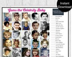 Play this classic tv game at your baby shower. Free Printable Celebrity Baby Game by Nellie Design | self ...
