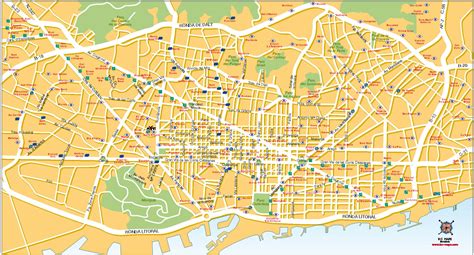 Barcelona Vector Map Sandf Bc Maps Mapa Vectorial Eps