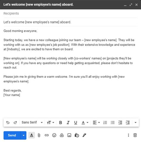New Employee Introduction Email to Team (Sample Templates)