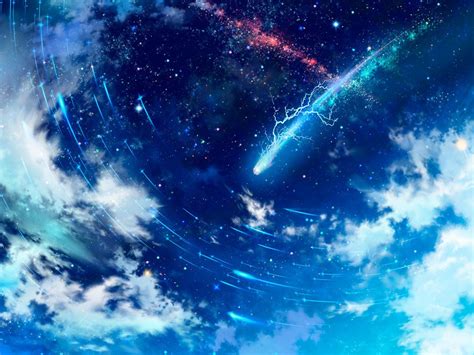 Anime Wallpaper Sky Stars Anime Wallpaper Anime Scenery