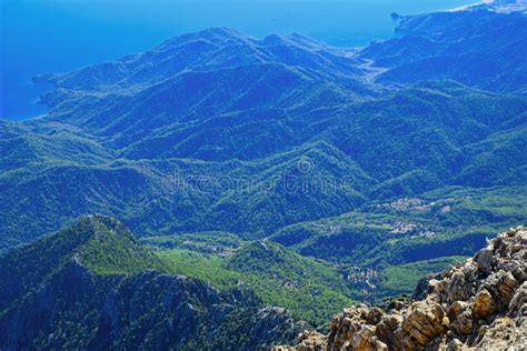 View Of A Beautiful Green Mountain Range Stock Photo Image Of Green