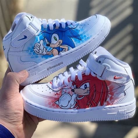 Custom Sonic Knuckles Shoes Sonic Shoes Sonic Birthday Sonic