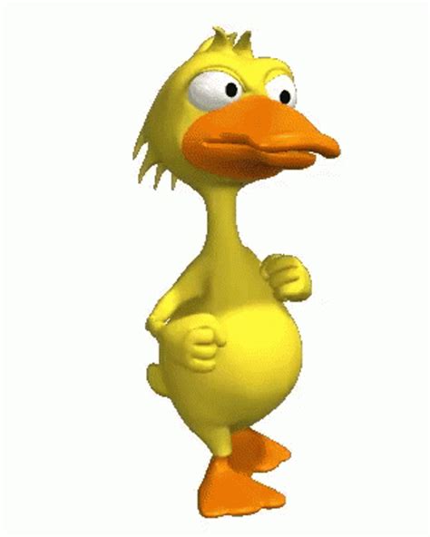 Animated Yellow Duck Walking 
