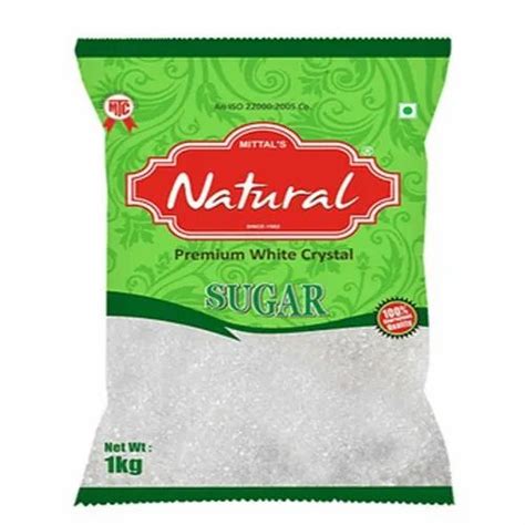 Natural White Double Refined Crystal Sugar Packaging Size 1 Kg Also