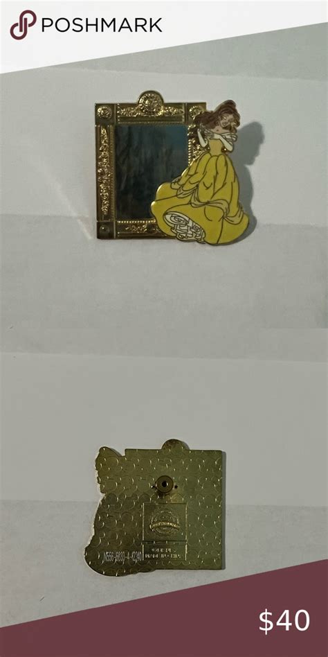 Official Disney Trading Pin Enchanted Tales With Belle Lenticular Magic Mirror Disney Trading