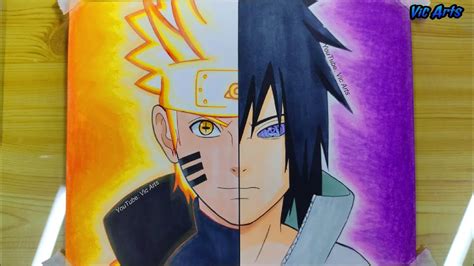 Dibujando A Naruto Y Sasuke Speed Drawing Naruto And Sasuke Youtube