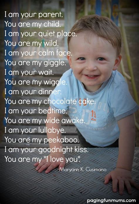 I Am Your Parent You Are My Child Lovely Quote For Parents Baby