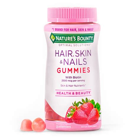 Natures Bounty Hair Skin And Nails Vitamins With Biotin Gummies 140