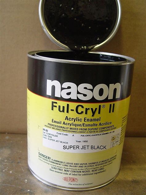 Dupont Nason Ful Cryl Ii Super Jet Black Acrylic Enamel Restoration Shop Paint Parts And Accessories