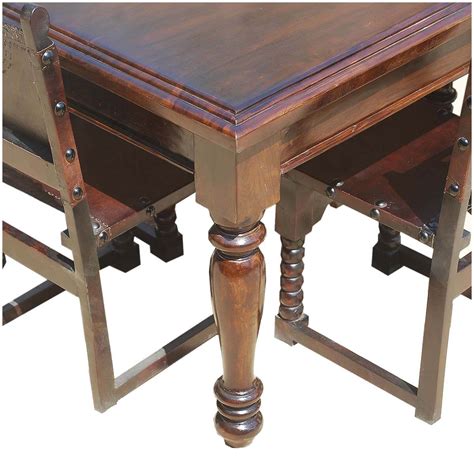 Please note that this dining chair requires assembly. Large Rustic Solid Wood Dining Room Table w 8 Leather ...