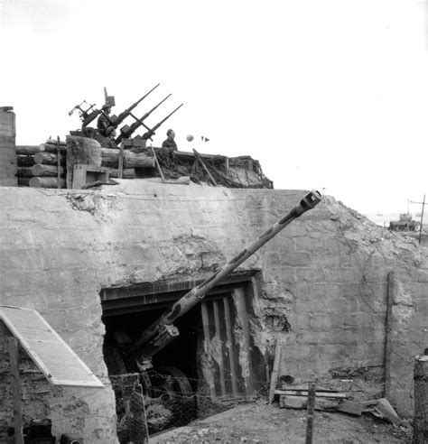 Canadian Troops At A Captured German Bunker Juno Beach Normandy June